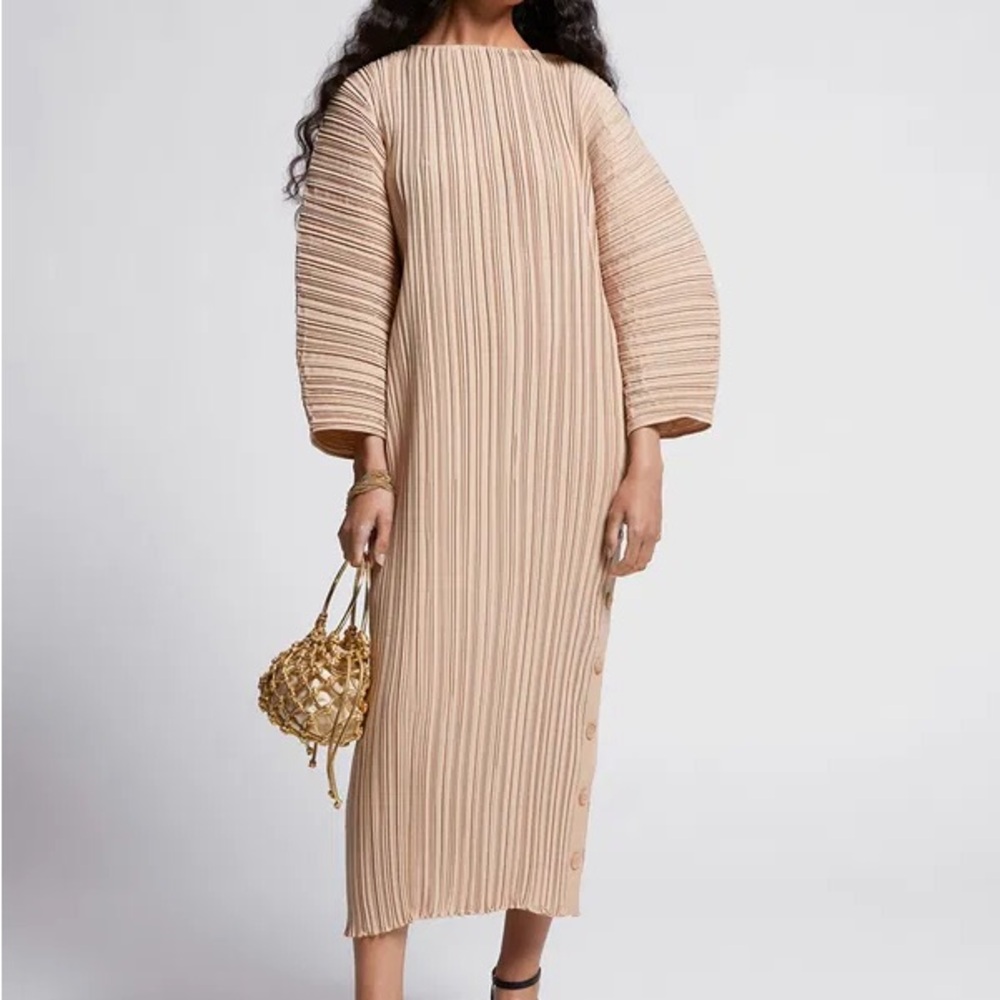 & Other Stories Sculptural Plisse Dress